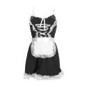 Obsessive French Maid Kostium S/M Czarny z Akcesoriami