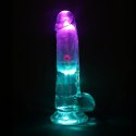 RealRock LED Transparent Model 15 cm - Wibrujący z Przyssawką