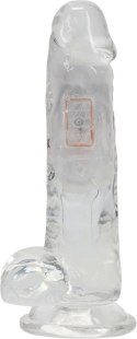 RealRock LED Transparent Model 15 cm - Wibrujący z Przyssawką