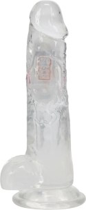 RealRock LED Wibrujący Model Anatomiczny z Przyssawką 20 cm Transparentny