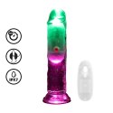 RealRock LED Wibrujący Model Prosty 15 cm Transparentny