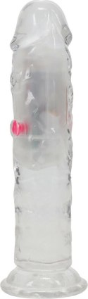 RealRock LED Wibrujący Model Prosty 15 cm Transparentny