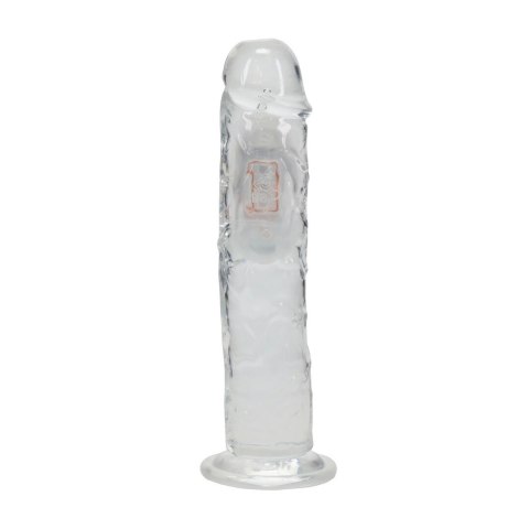 RealRock LED Wibrujący Model Prosty 20 cm Transparentny z Przyssawką