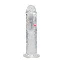 RealRock LED Wibrujący Model Prosty 20 cm Transparentny z Przyssawką