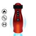 Virtuo Metallic Red - Pompa z funkcją zasysania, wibracją i uchwytem na telefon