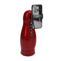 Virtuo Metallic Red - Pompa z funkcją zasysania, wibracją i uchwytem na telefon