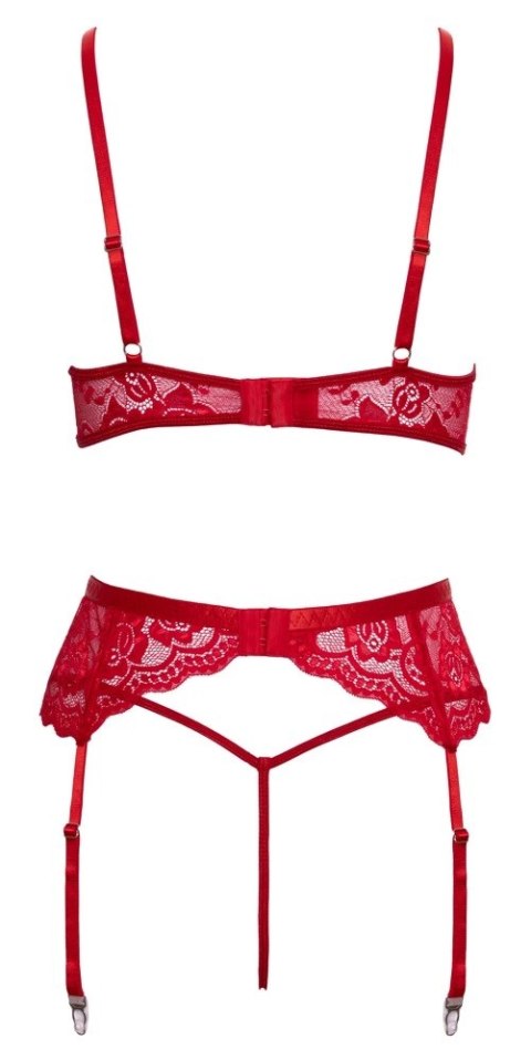 Cottelli Lingerie X-Mas Zestaw Bielizny Koronkowej L/XL Czerwony