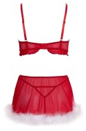 Cottelli Lingerie X-Mas komplet świąteczny 3-częściowy L/XL czerwony
