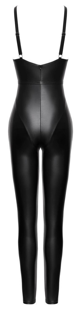 Cottelli PARTY Jumpsuit L czarny matowy z regulowanym systemem paskow