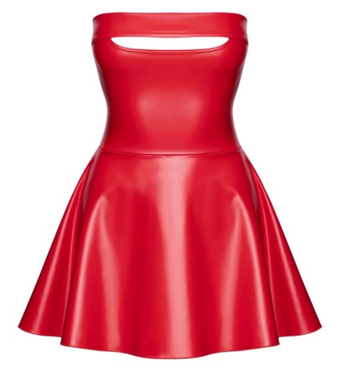 Noir Handmade Dress XL czerwona sukienka z połyskiem i wycięciem