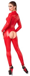 Noir Handmade Kombinezon Powerwetlook Czerwony XL z Zamkiem