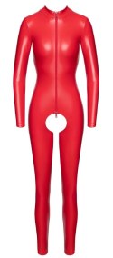 Noir Handmade Kombinezon Powerwetlook Czerwony XL z Zamkiem