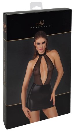 Noir Handmade Sparkle - Czarna Sukienka Mini z Ozdobnymi Kryształkami M