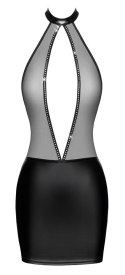 Noir Handmade Sparkle XL Sukienka mini z transparentną gorą