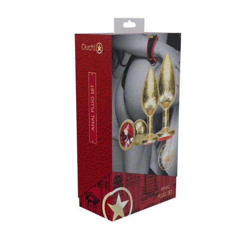 Ouch! Paris Collection Zestaw Metalowych Korkow Anatomicznych Złoty 3 szt.