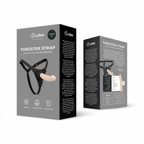 EasyToys Strap-On silikonowy z uprzężą, 13 cm, regulowany pas