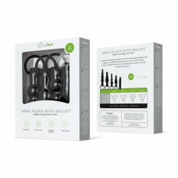 EasyToys Zestaw 4 Wkładek Anatomicznych z Wibratorem USB Czarny