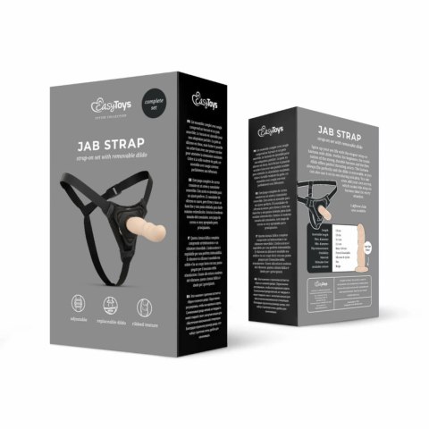 EasyToys Zestaw z uprzężą i modelem anatomicznym silikonowym czarny