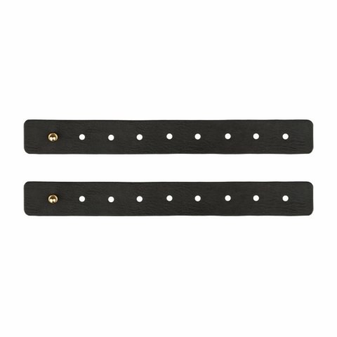 Rosy Gold Body Harness Black - Regulowany pas z ekoskory z pierścieniem