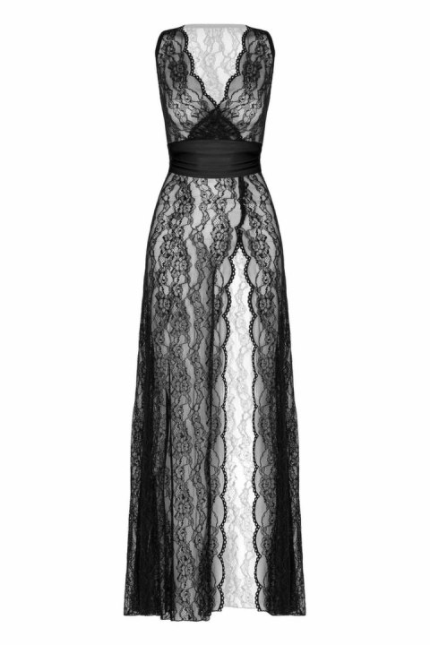 Swanita Lace Dress Beautiful Nightmare z paskiem, czarna, długa