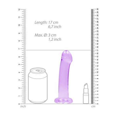 RealRock Crystal Clear 17 cm - model z przyssawką, transparentny