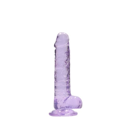 RealRock Crystal Clear 19 cm model z anatomiczną podstawą i przyssawką