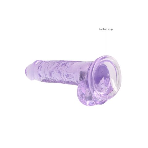 RealRock Crystal Clear 19 cm model z anatomiczną podstawą i przyssawką