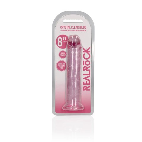 RealRock Crystal Clear 20 cm - model z przyssawką, przezroczysty