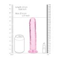 RealRock Crystal Clear 20 cm - model z przyssawką, przezroczysty