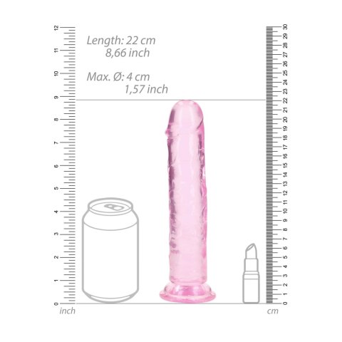 RealRock Crystal Clear 20 cm - model z przyssawką, przezroczysty