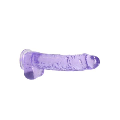 RealRock Crystal Clear 23 cm - model z przyssawką i anatomicznymi detalami