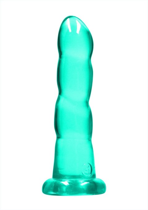 RealRock Crystal Clear Karbowane 17 cm - model intymny z przyssawką