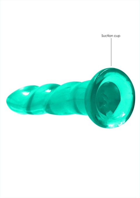 RealRock Crystal Clear Karbowane 17 cm - model intymny z przyssawką