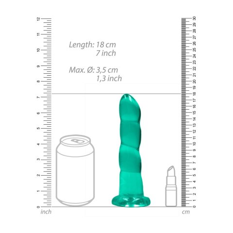 RealRock Crystal Clear Karbowane 17 cm - model intymny z przyssawką