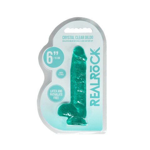 RealRock Crystal Clear model 17 cm z mocną przyssawką, transparentny