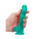 RealRock Crystal Clear model 17 cm z mocną przyssawką, transparentny