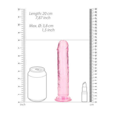 RealRock Crystal Clear model 18 cm - anatomiczny z przyssawką