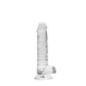 RealRock Crystal Clear model 19 cm z przyssawką - transparentny