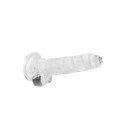 RealRock Crystal Clear model 19 cm z przyssawką - transparentny