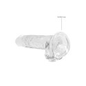 RealRock Crystal Clear model 19 cm z przyssawką - transparentny