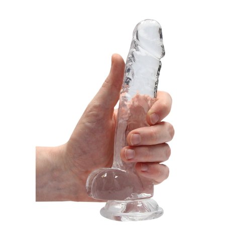 RealRock Crystal Clear model 19 cm z przyssawką - transparentny