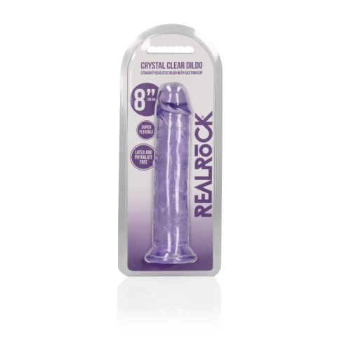 RealRock Crystal Clear model 20 cm - anatomiczny model z przyssawką
