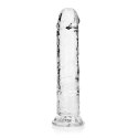 RealRock Crystal Clear model 20 cm z mocną przyssawką - przezroczysty