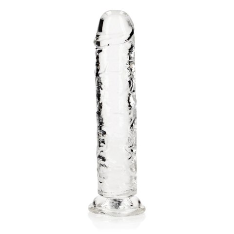 RealRock Crystal Clear model 20 cm z mocną przyssawką - przezroczysty