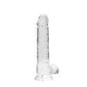RealRock Crystal Clear model 21 cm z anatomiczną podstawą, przezroczysty