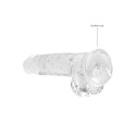 RealRock Crystal Clear model 21 cm z anatomiczną podstawą, przezroczysty