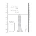 RealRock Crystal Clear model karbowany 17 cm z przyssawką