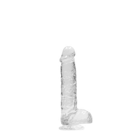 RealRock Crystal Clear model z kulkami, przyssawka, 17 cm, transparentny