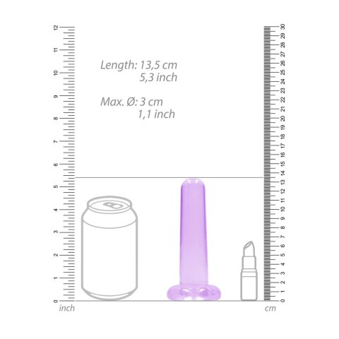 RealRock Crystal Clear model z przyssawką 13,5 cm - przezroczysty