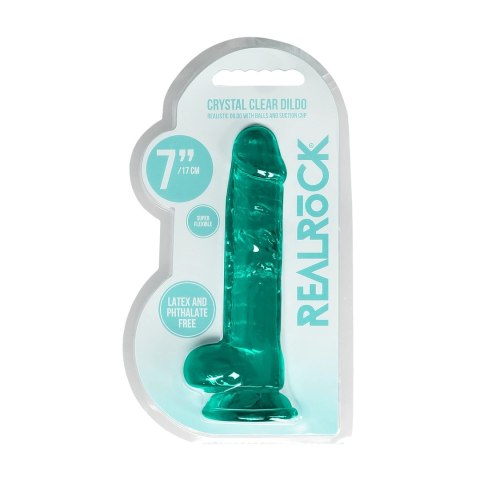RealRock Crystal Clear model z przyssawką, anatomiczny 19 cm